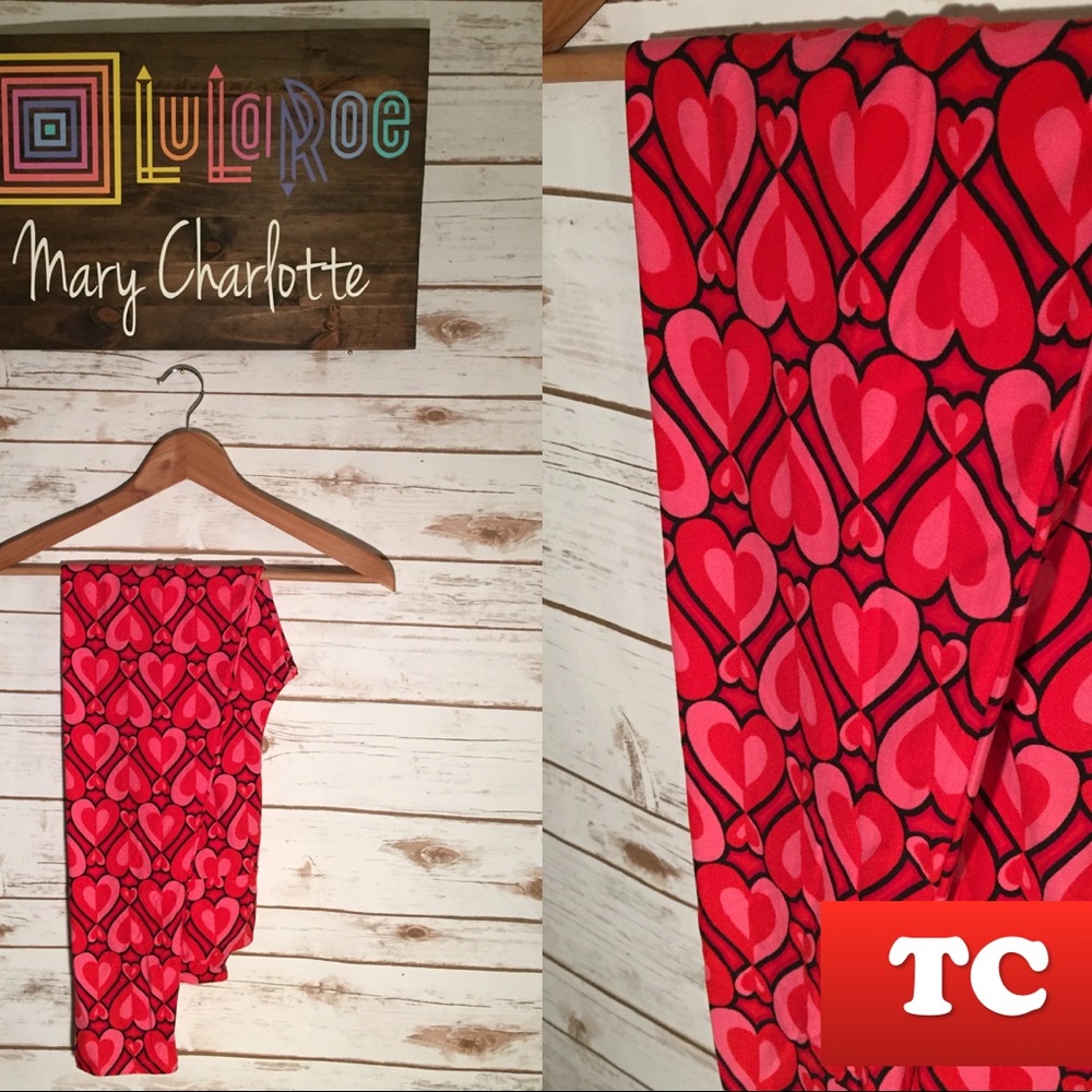 LulaRoe Valentines Leggings 2017. Made in China.